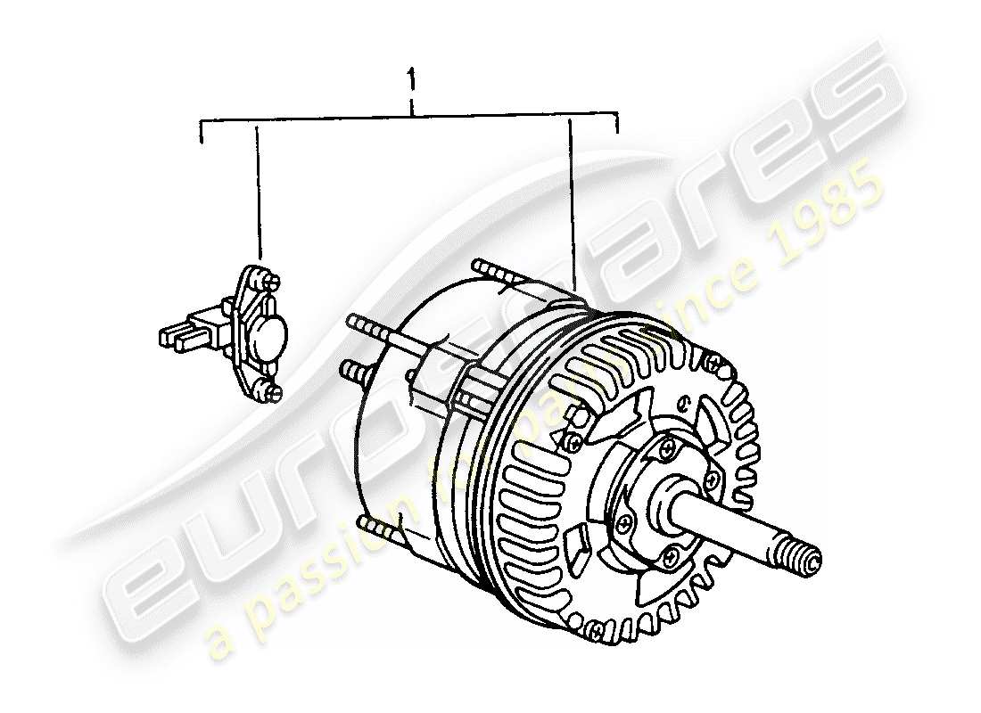 un diagrama de piezas del catálogo de piezas porsche 1998 (refurbished and exchange catalogue)