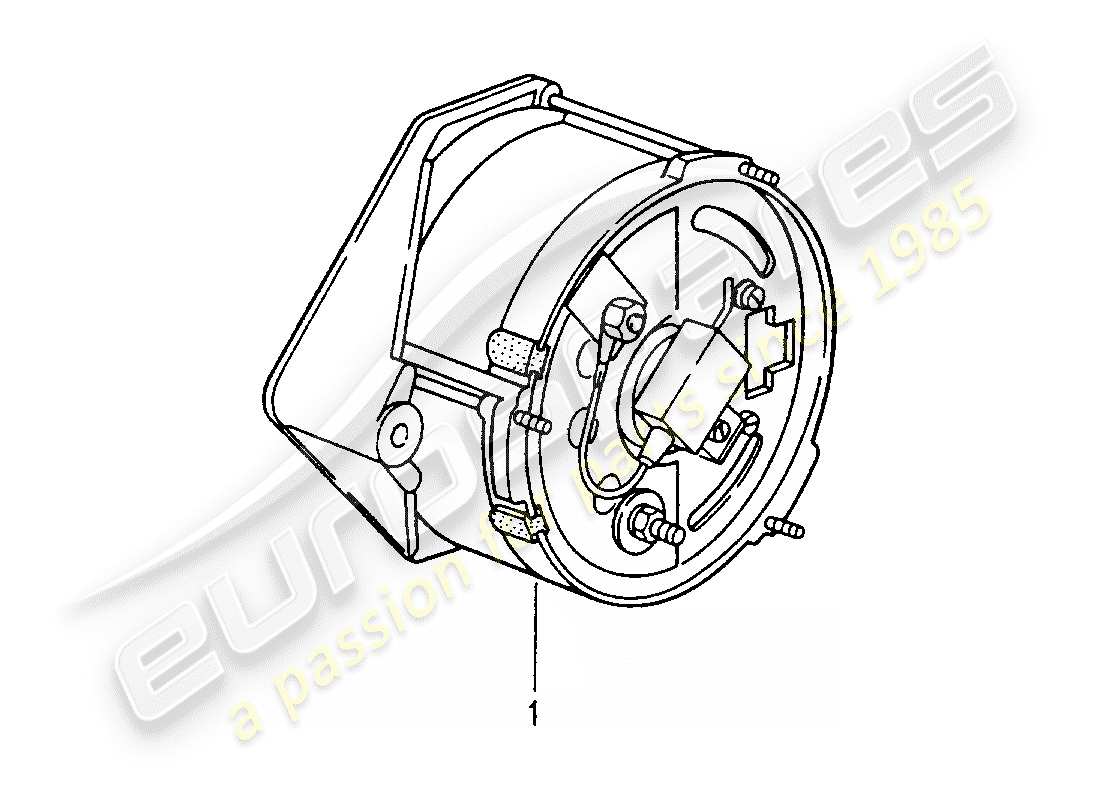 un diagrama de piezas del catálogo de piezas porsche 1976 (refurbished and exchange catalogue)