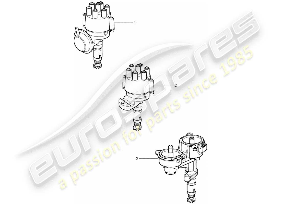 un diagrama de piezas del catálogo de piezas porsche 1980 (refurbished and exchange catalogue)