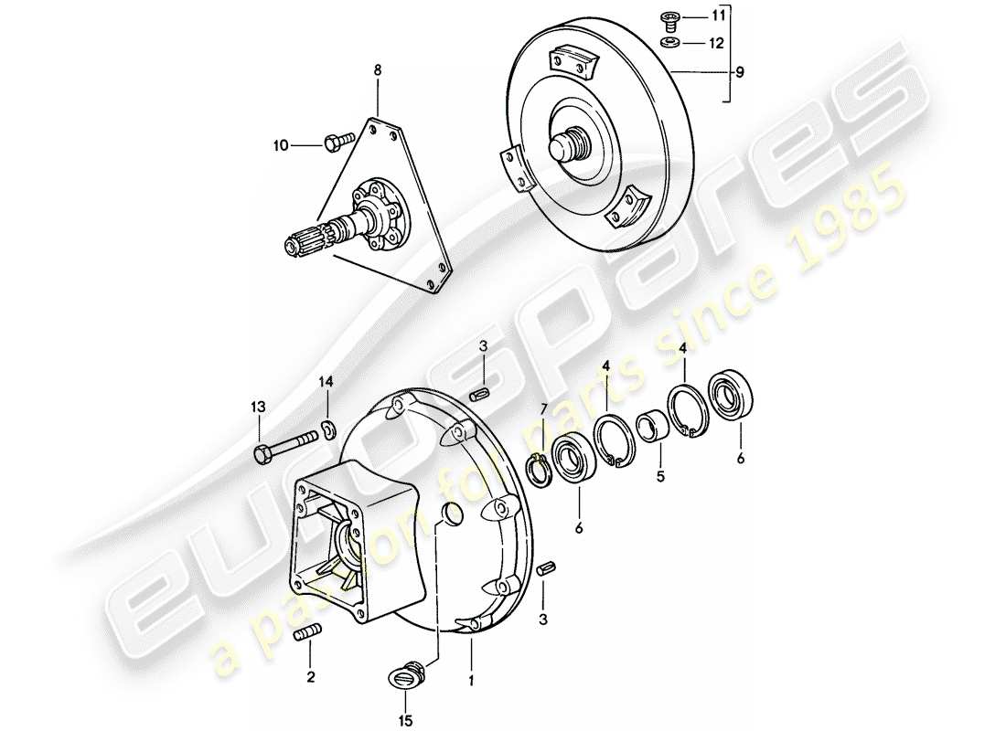 un diagrama de piezas del catálogo de piezas porsche 928