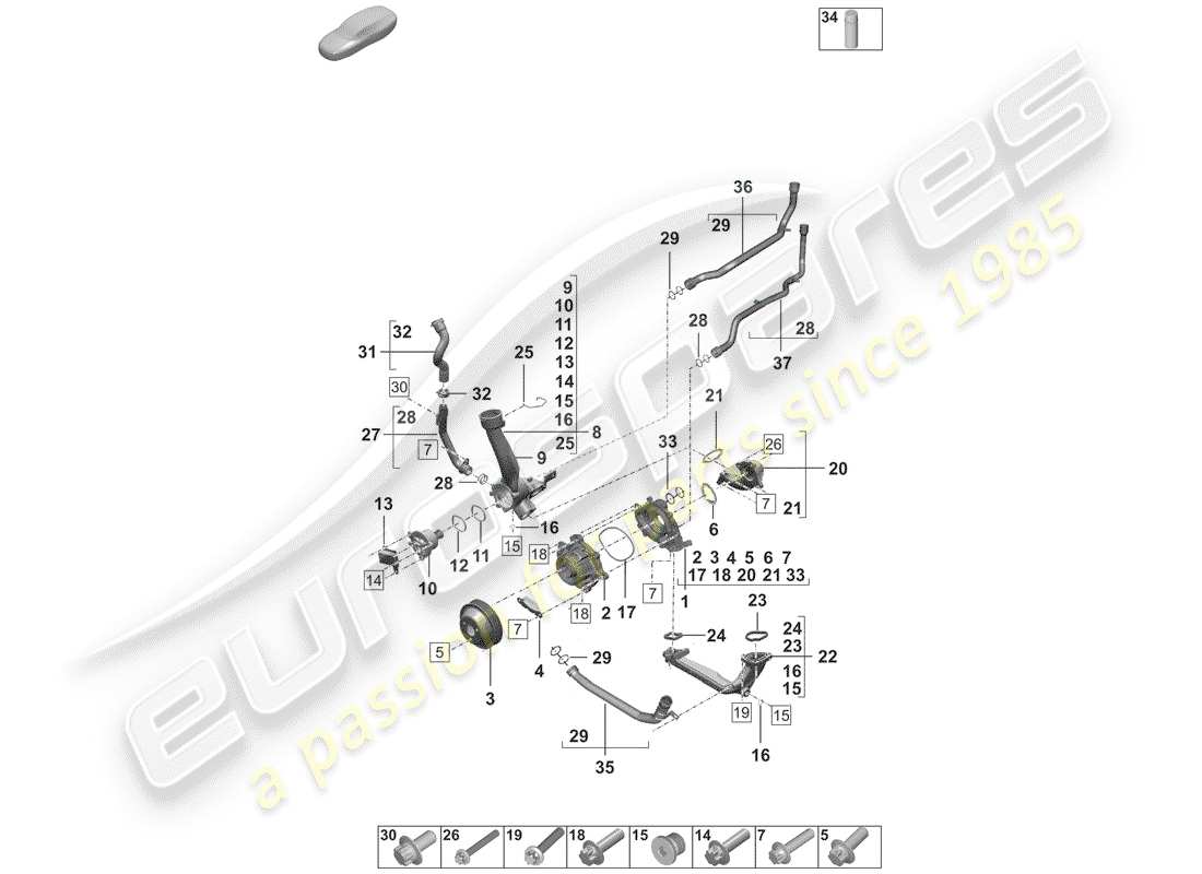 diagrama de pieza que contiene el número de pieza 0pb121010a