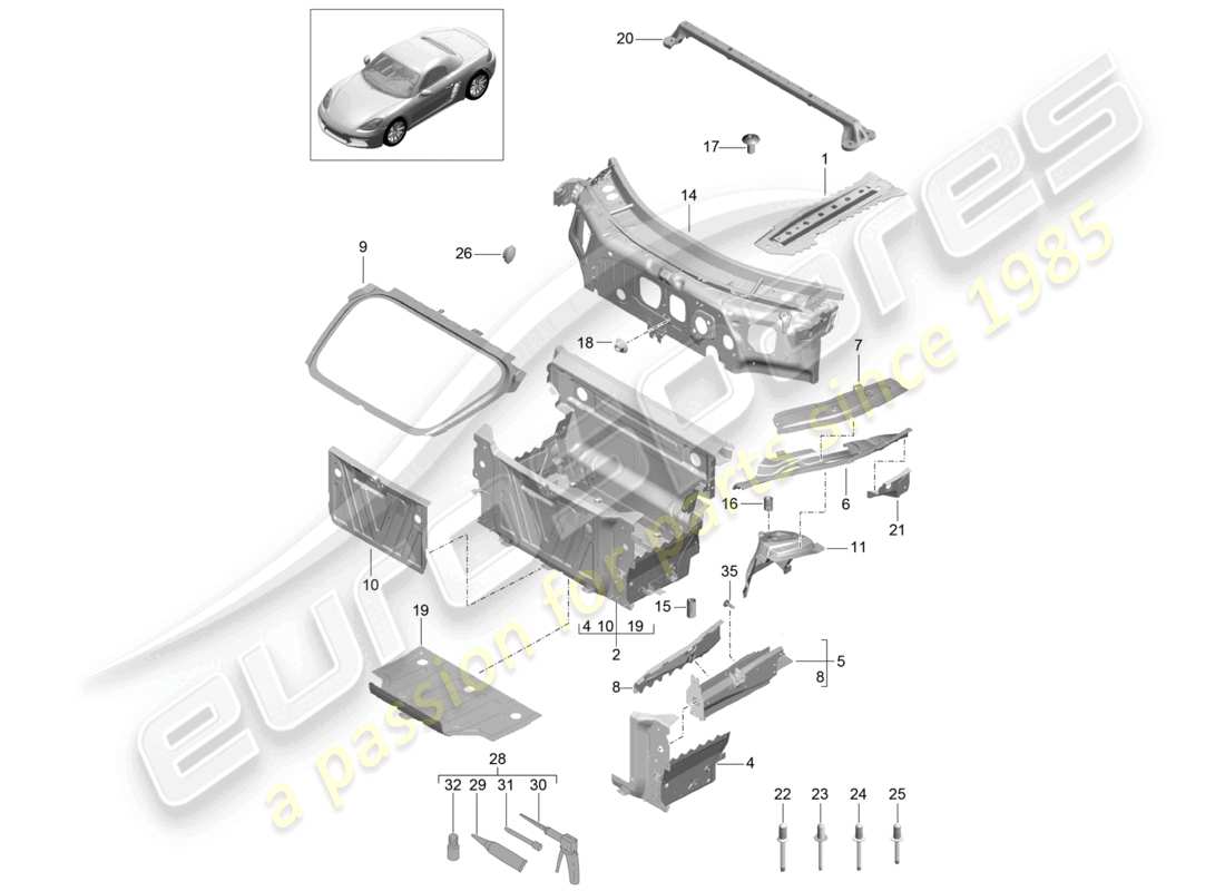 diagrama de pieza que contiene el número de pieza 99150143102grv