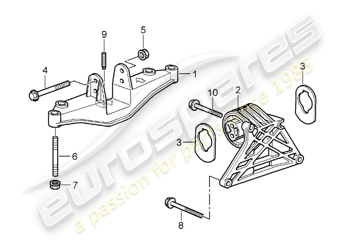 un diagrama de piezas del catálogo de piezas porsche 2007 (987 boxster)