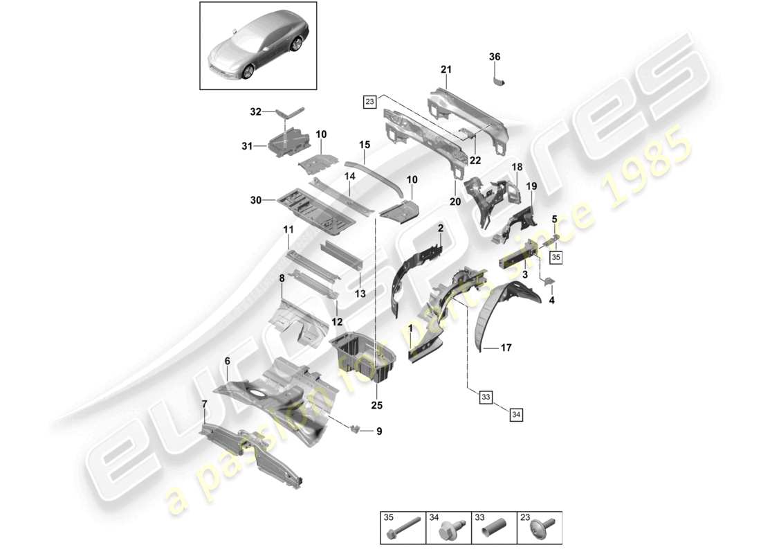 diagrama de pieza que contiene el número de pieza 971813160 ygrv