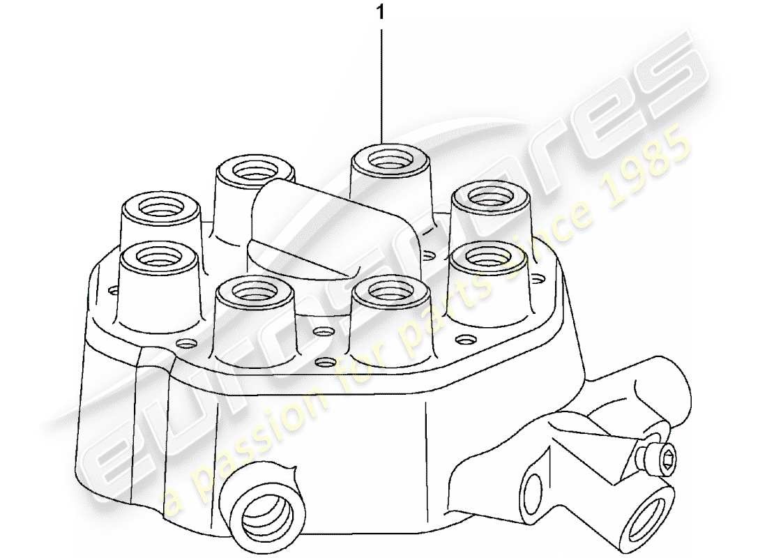 un diagrama de piezas del catálogo de piezas porsche 1983 (refurbished and exchange catalogue)