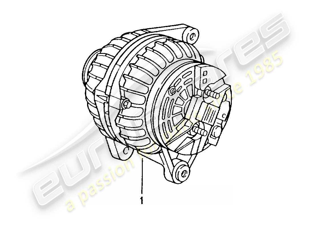 un diagrama de piezas del catálogo de piezas porsche 1976 (refurbished and exchange catalogue)
