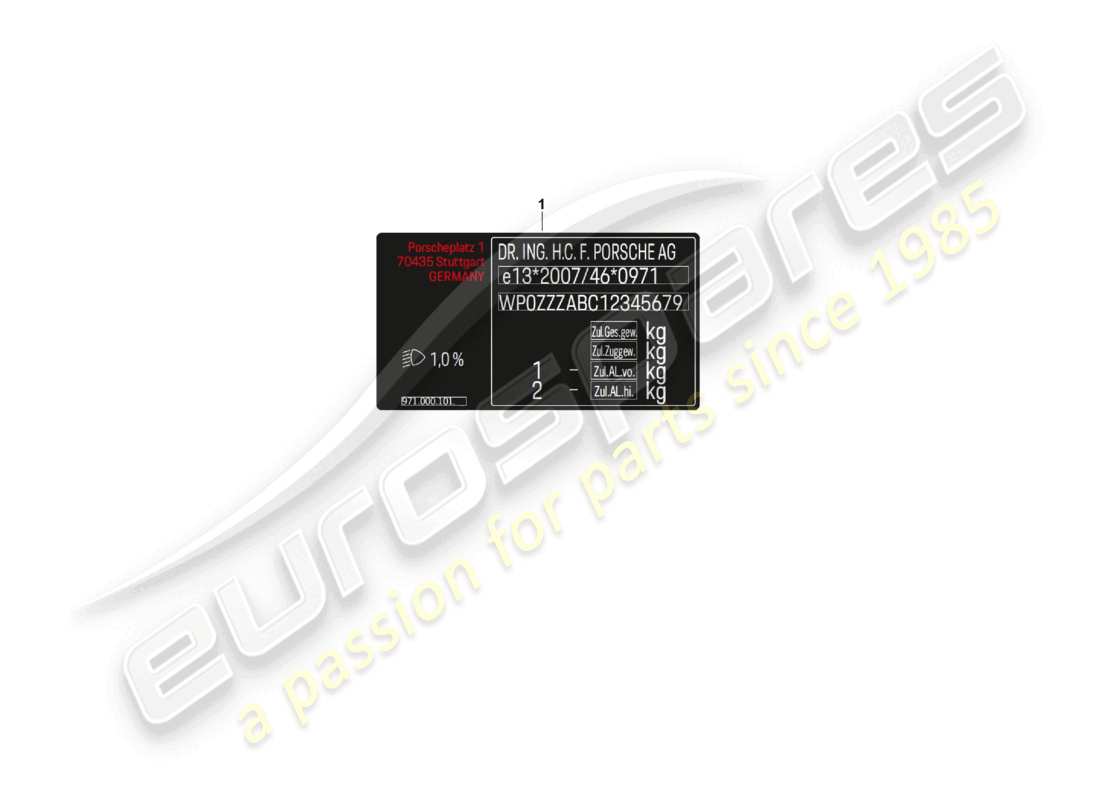 diagrama de pieza que contiene el número de pieza 95b000101dn