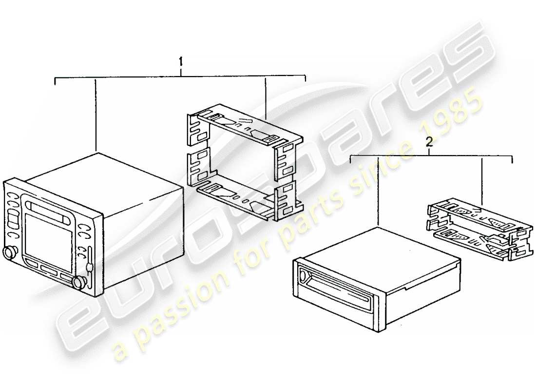 un diagrama de piezas del catálogo de piezas porsche 1997 (refurbished and exchange catalogue)