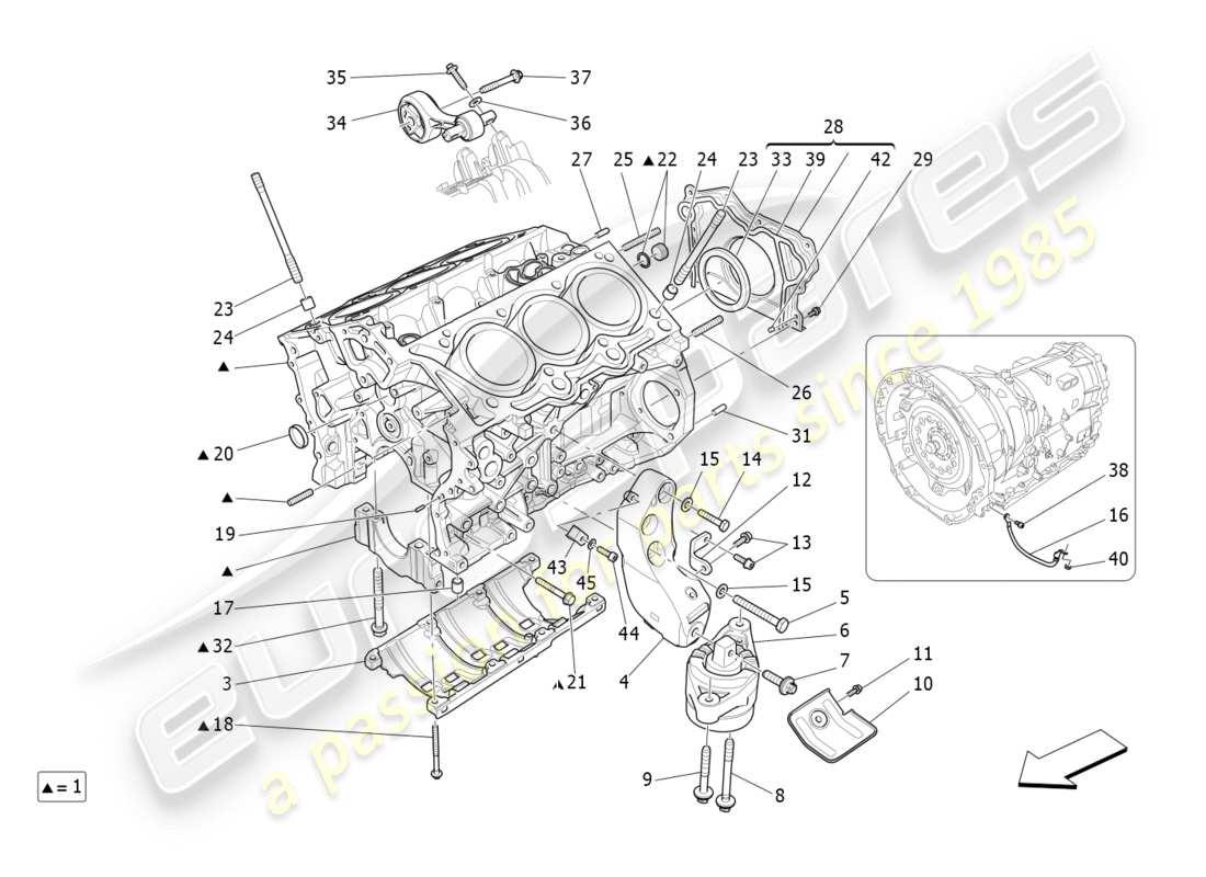 diagrama de pieza que contiene el número de pieza 767001