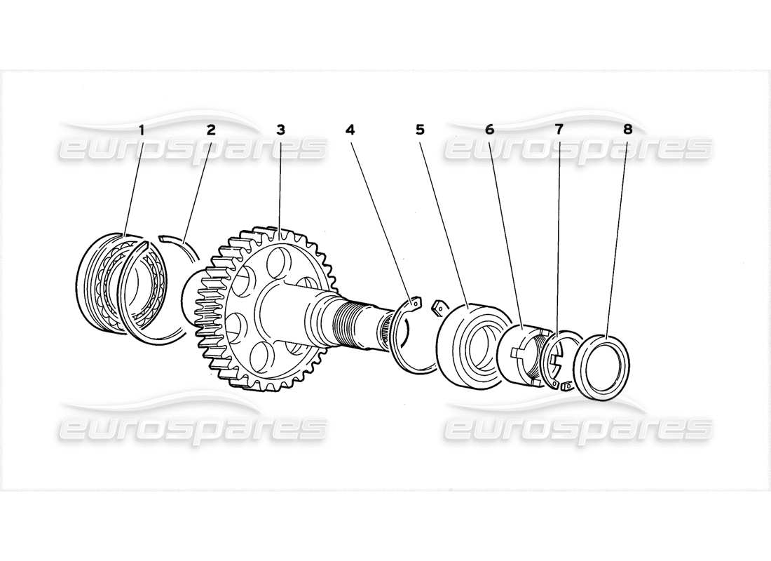 un diagrama de piezas del catálogo de piezas lamborghini diablo gt (1999)