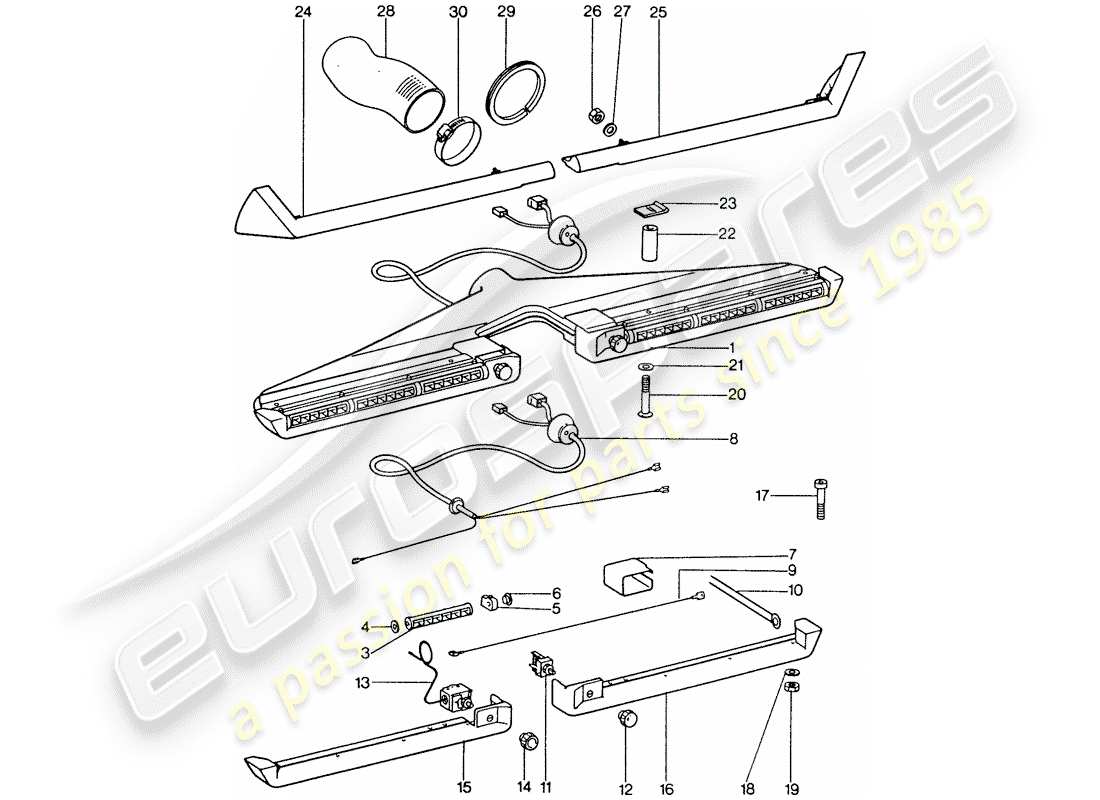 porsche 1974 (911) aire acondicionado - jet - accesorios diagrama de piezas