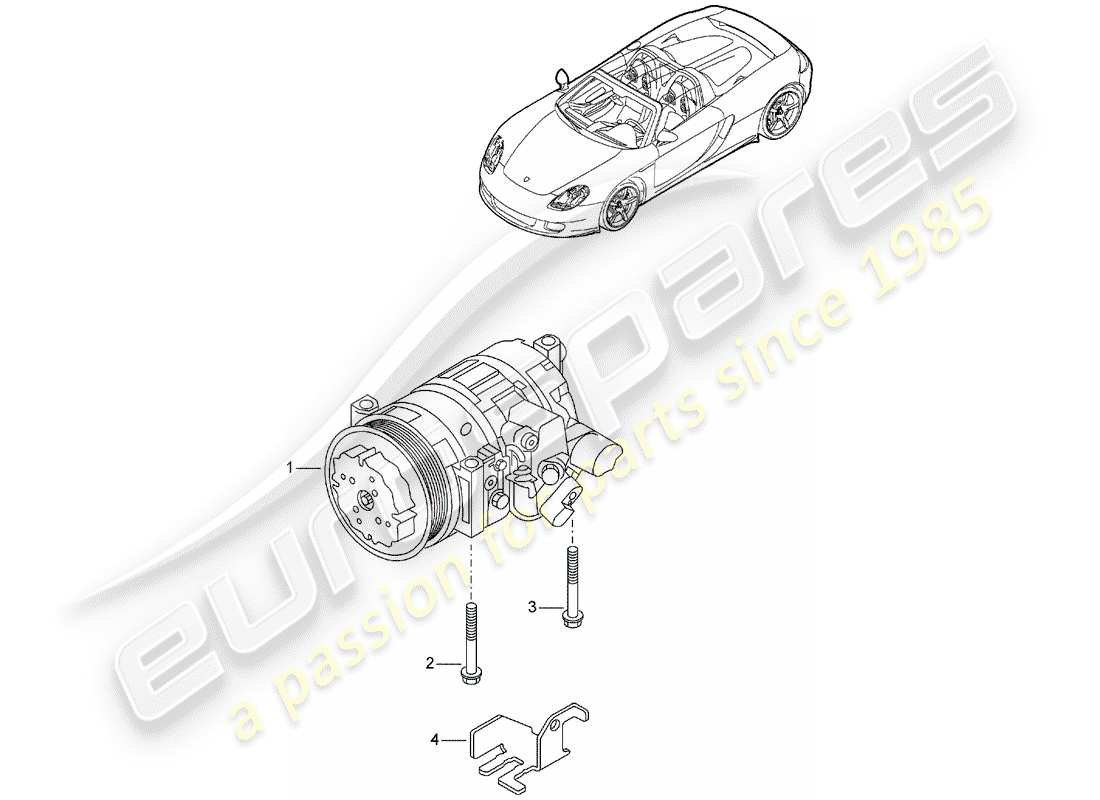 porsche 2004 (carrera gt) compresor diagrama de piezas