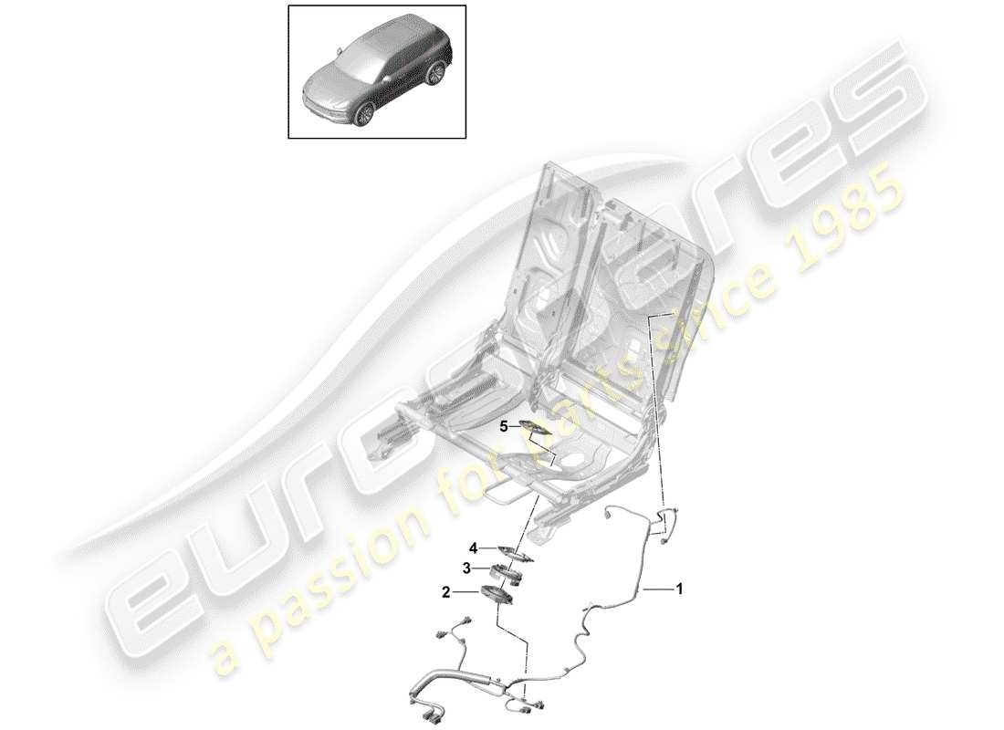 porsche 2018 (cayenne e3 9ya/9yb) aprovechar diagrama de piezas