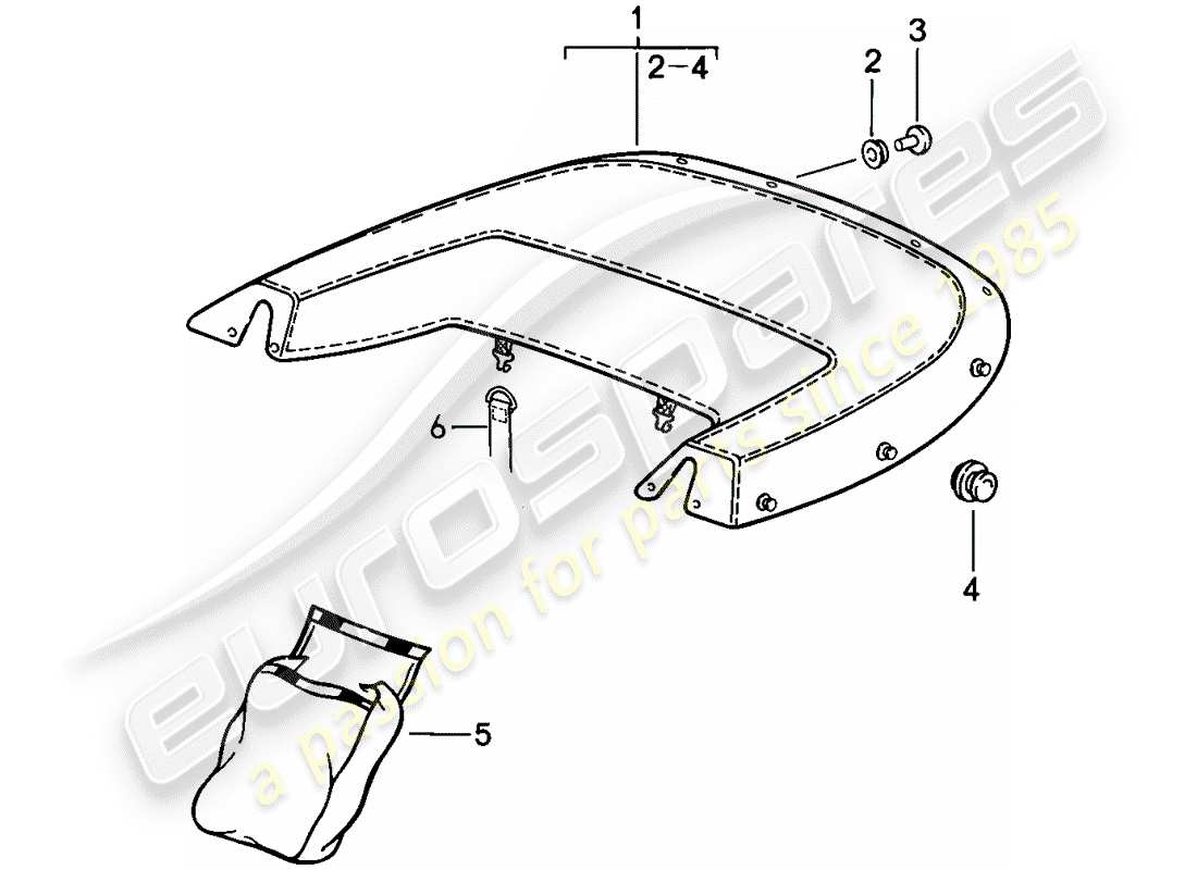 porsche 1989 (911) cubre botas diagrama de piezas