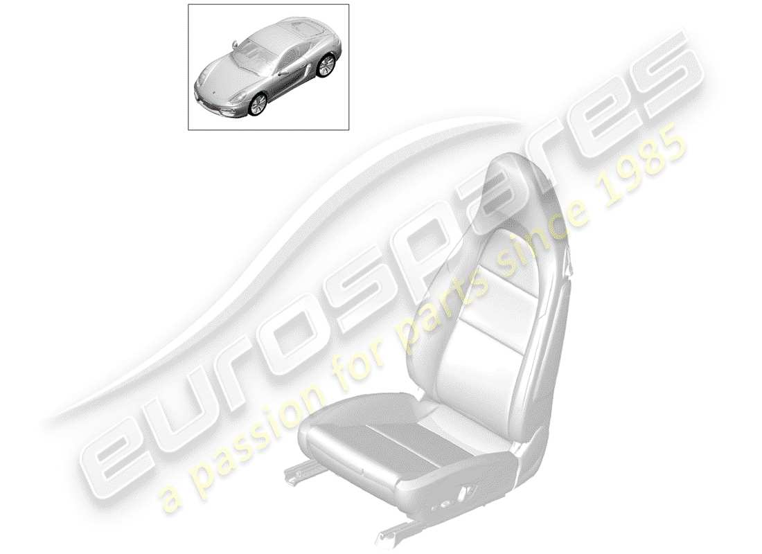 porsche 2014 (981 cayman) diagrama de piezas del elemento calentador