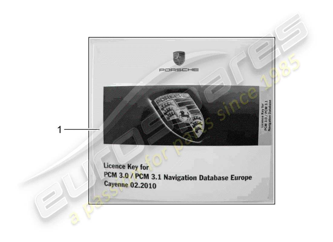 porsche 2020 (tequipment cayenne) sistema de navegación diagrama de piezas
