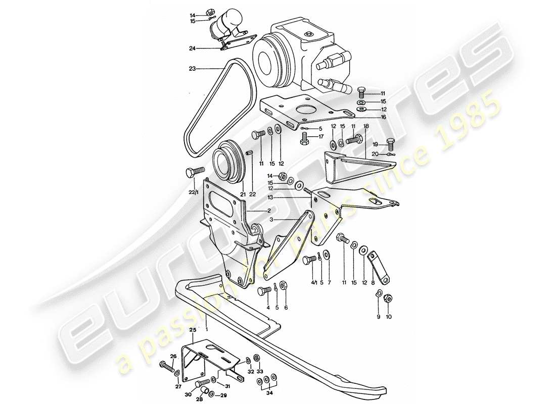 porsche 1977 (911 turbo) aire acondicionado diagrama de piezas