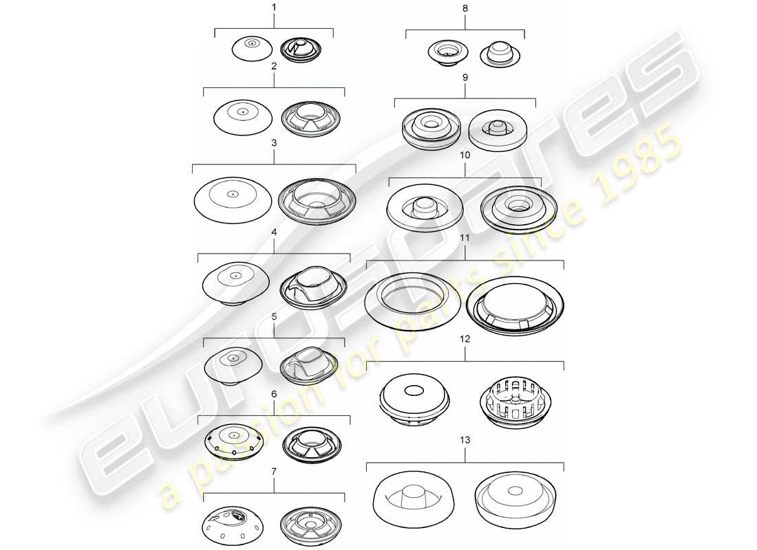 porsche cayenne e2 (2013) diagrama de piezas del enchufe