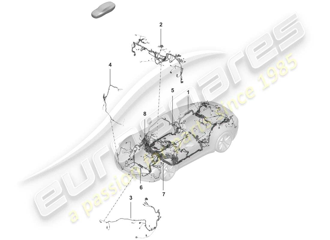 porsche 2019 (992-1) aprovechar diagrama de piezas
