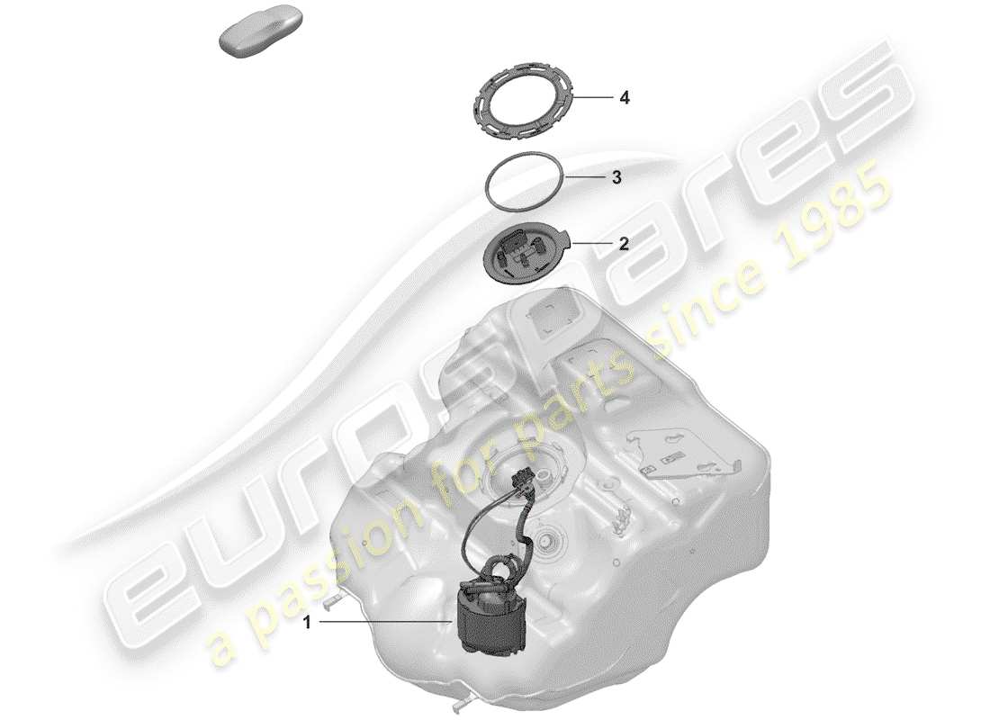 porsche 2020 (992-1) bomba de combustible diagrama de piezas