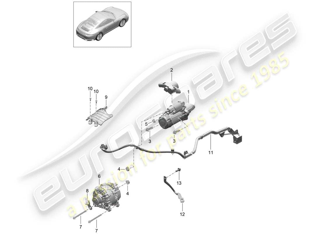 porsche 2019 (991-2) inicio diagrama de piezas