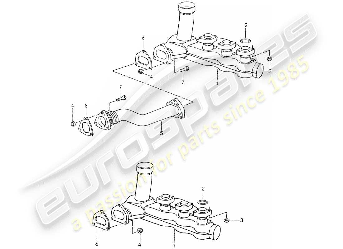 porsche 1993 (964) núcleo del calentador diagrama de piezas