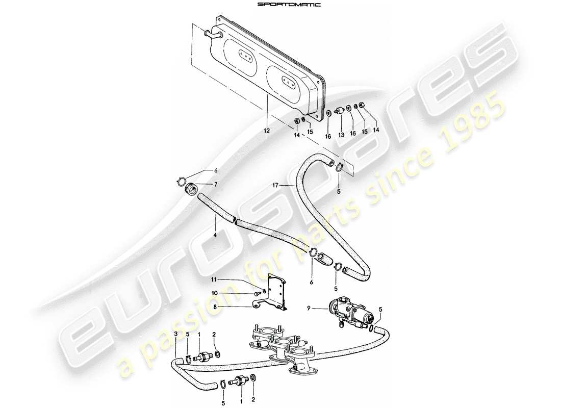 porsche 1974 (914) sistema de vacío - para - liberación del embrague - d >> - mj 1971 diagrama de piezas