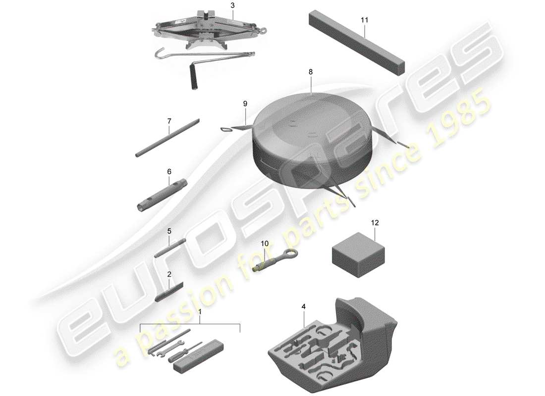 porsche 2015 (991-1 r/gt3/rs) herramienta diagrama de piezas