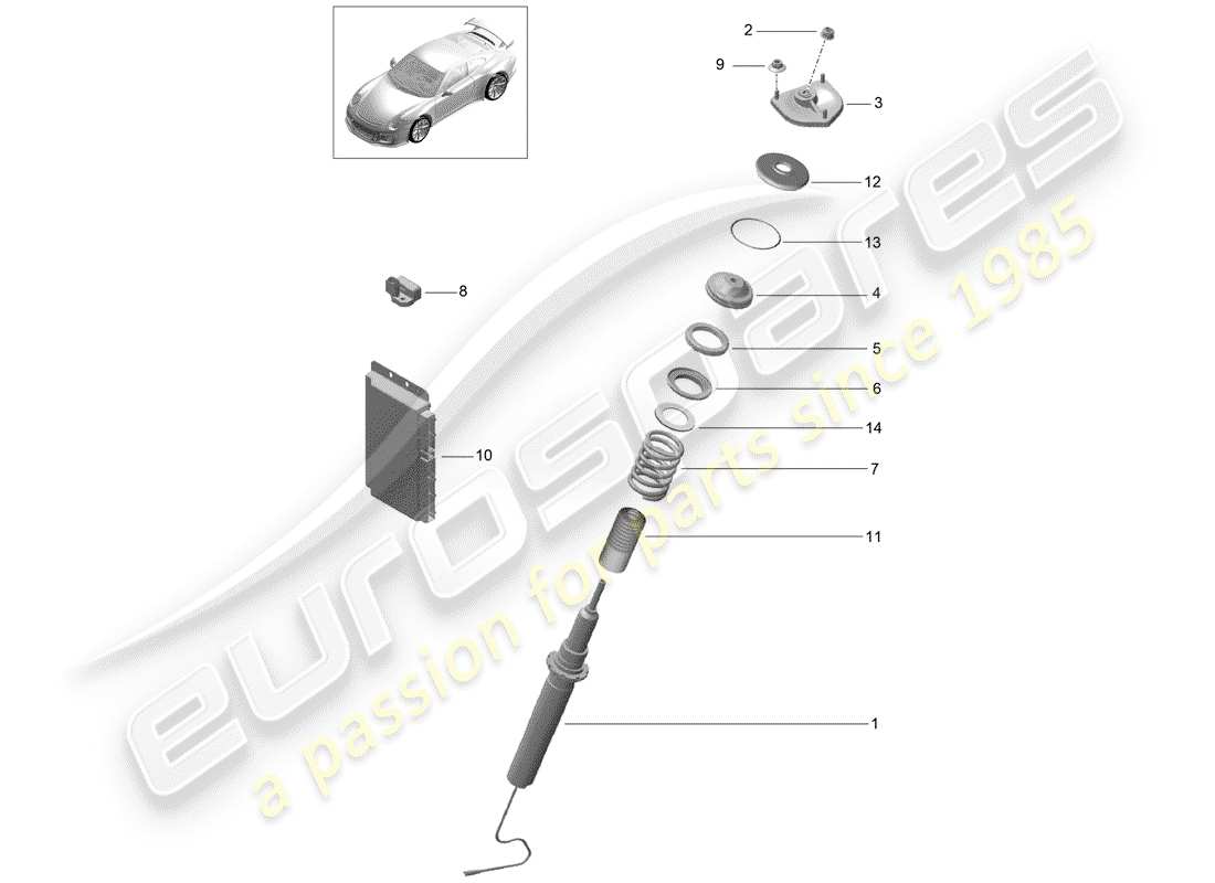 porsche 991r/gt3/rs (2020) diagrama de piezas del amortiguador de vibraciones