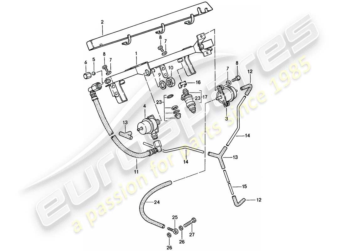 porsche 1986 (944) l-jetronic - 2 diagrama de piezas
