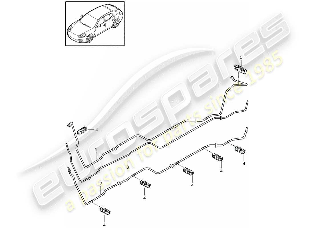 porsche 2011 (panamera 970) diagrama de piezas del sistema de combustible