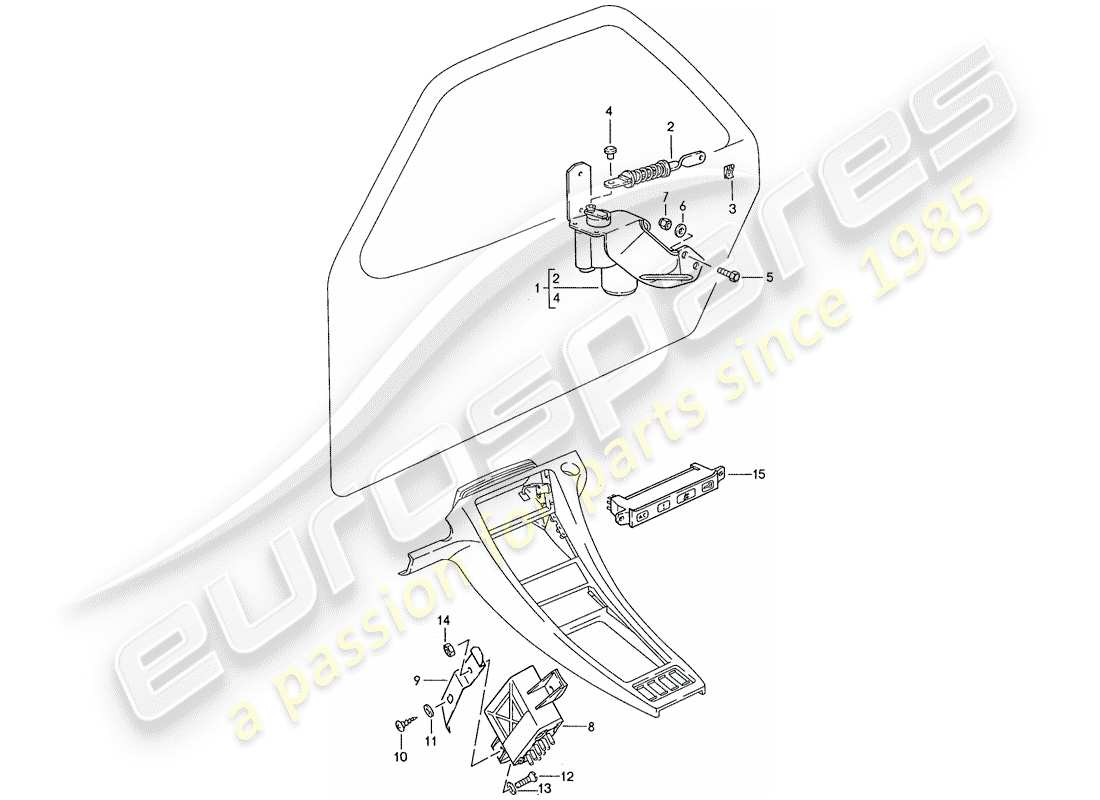 porsche 1990 (928) sistema de cierre central - d >> - mj 1988 esquema de piezas
