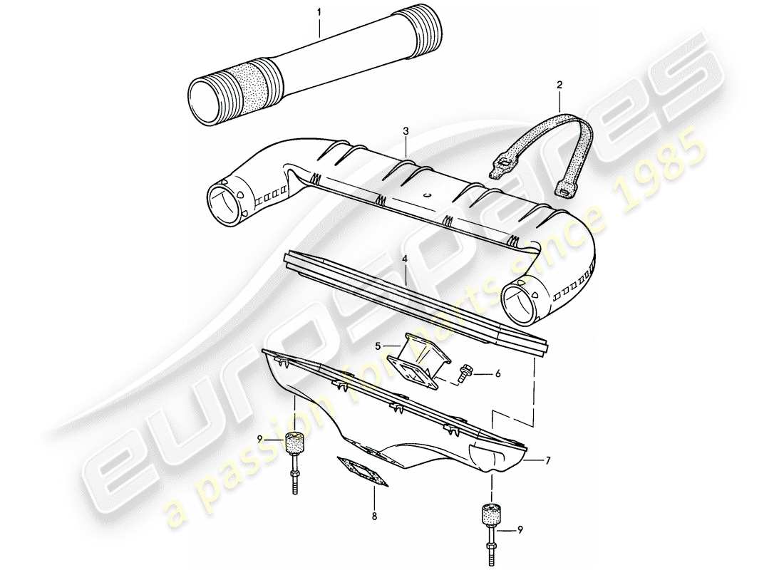 porsche 1983 (928) limpiador de aire - l-jetronic - d >> - mj 1984 diagrama de piezas