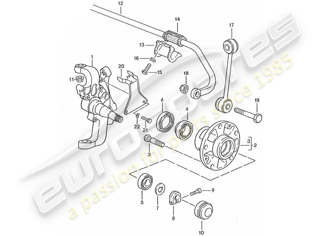 porsche 1990 (928) muñón de dirección - lubricantes diagrama de piezas