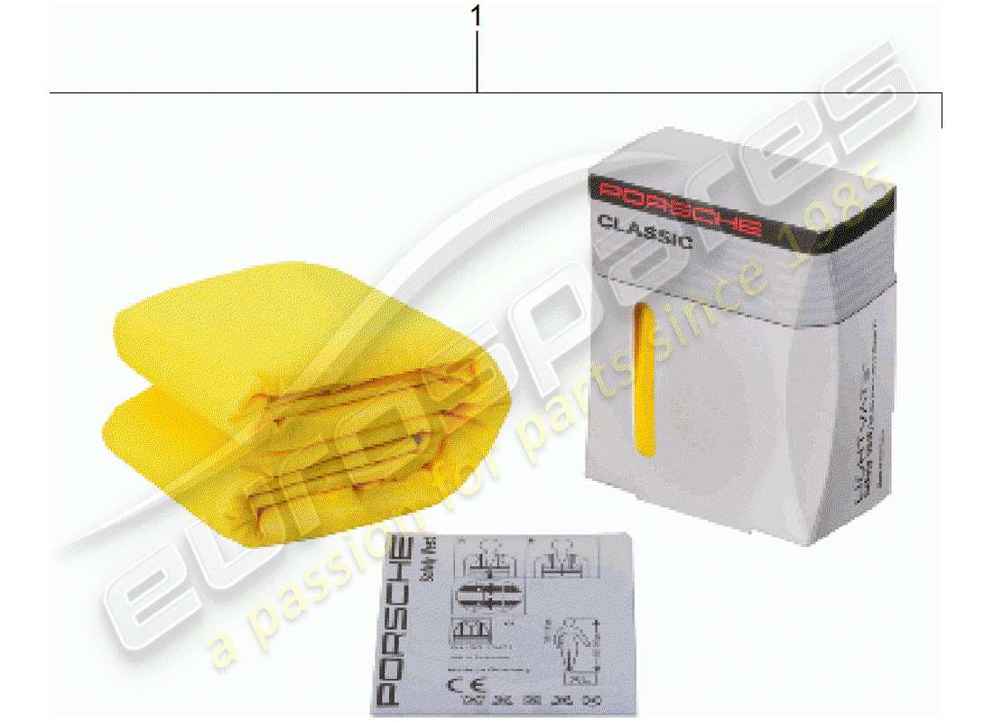 porsche classic accessories (2008) chaleco - función de advertencia diagrama de piezas