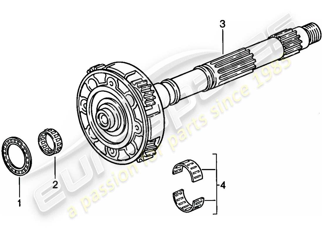 porsche 1983 (928) transmisión automática - portador piñón planeta diagrama de piezas