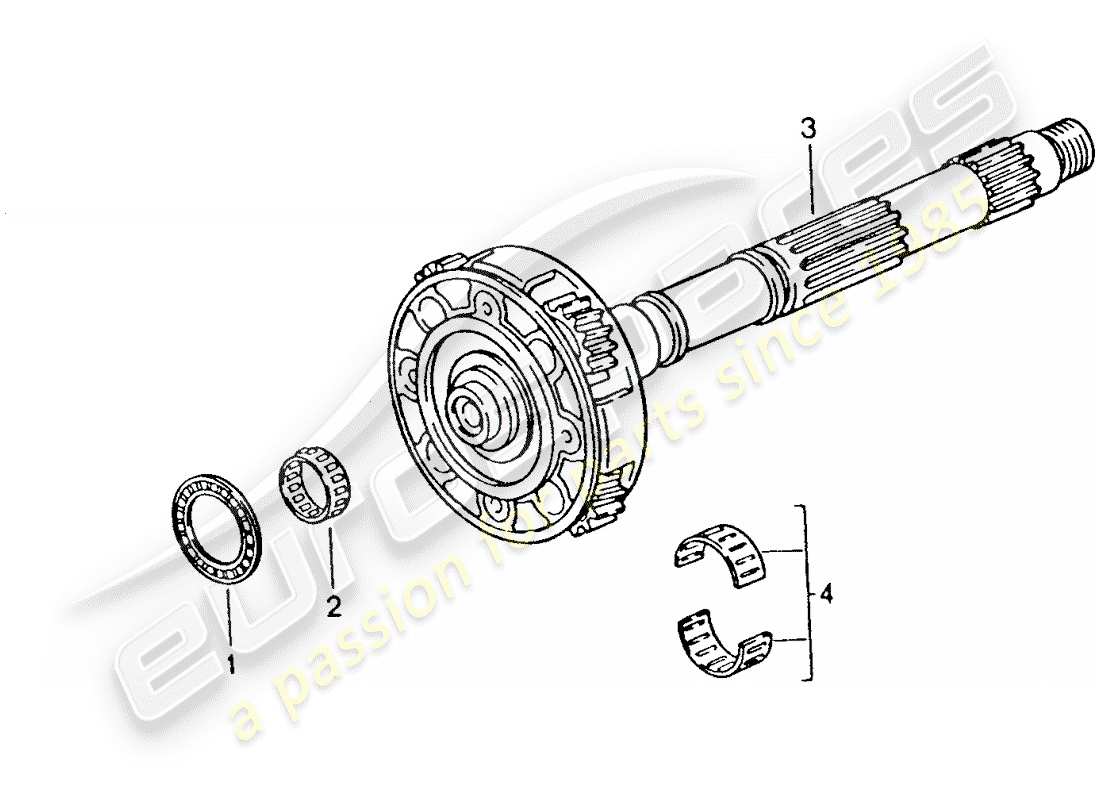 porsche 1995 (928) transmisión automática - portador piñón planeta diagrama de piezas