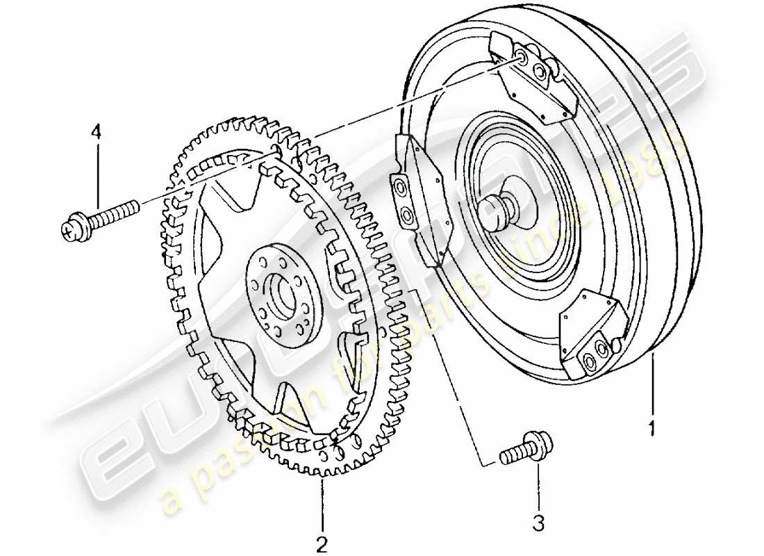porsche 1998 (986 boxster) tiptronic - convertidor de par diagrama de piezas