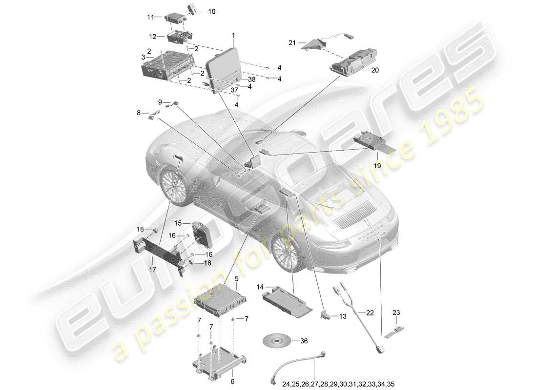 porsche 2017 (991-2) mostrar diagrama de piezas