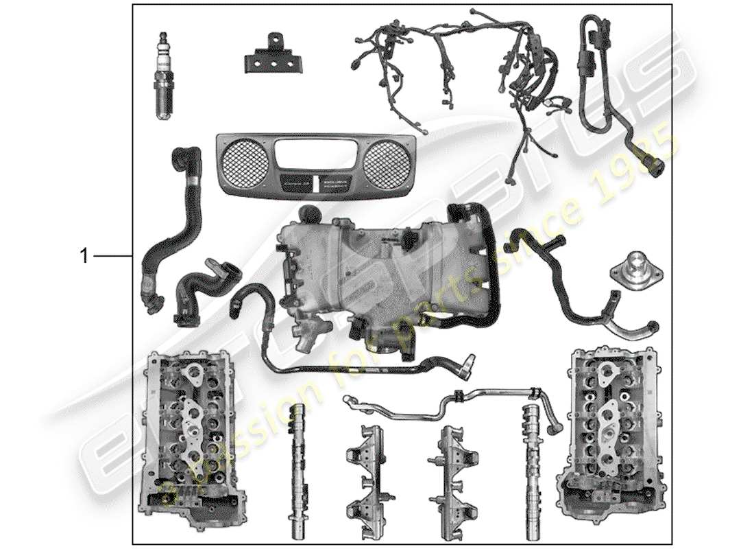 porsche 2013 (tequipment 98x/99x) motor diagrama de piezas