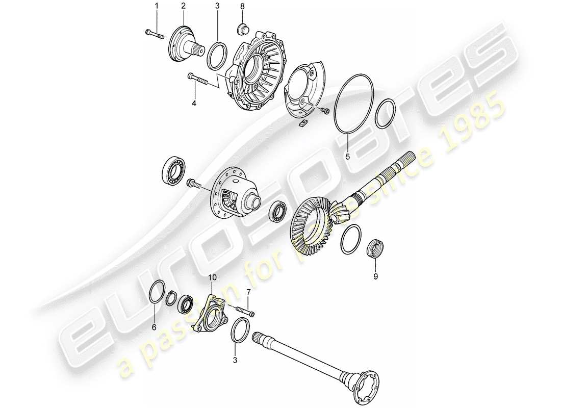 porsche 2007 (987 cayman) tiptronic diagrama de piezas