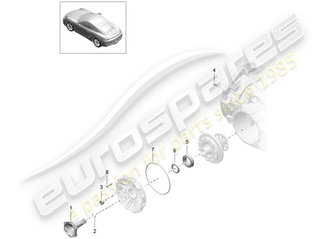 porsche 2016 (981 cayman) manual gearbox diagrama de piezas