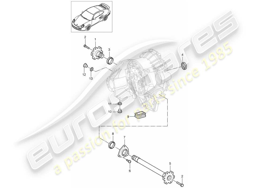porsche 2009 997-2 turbo / gt2 diagrama de piezas tiptronic