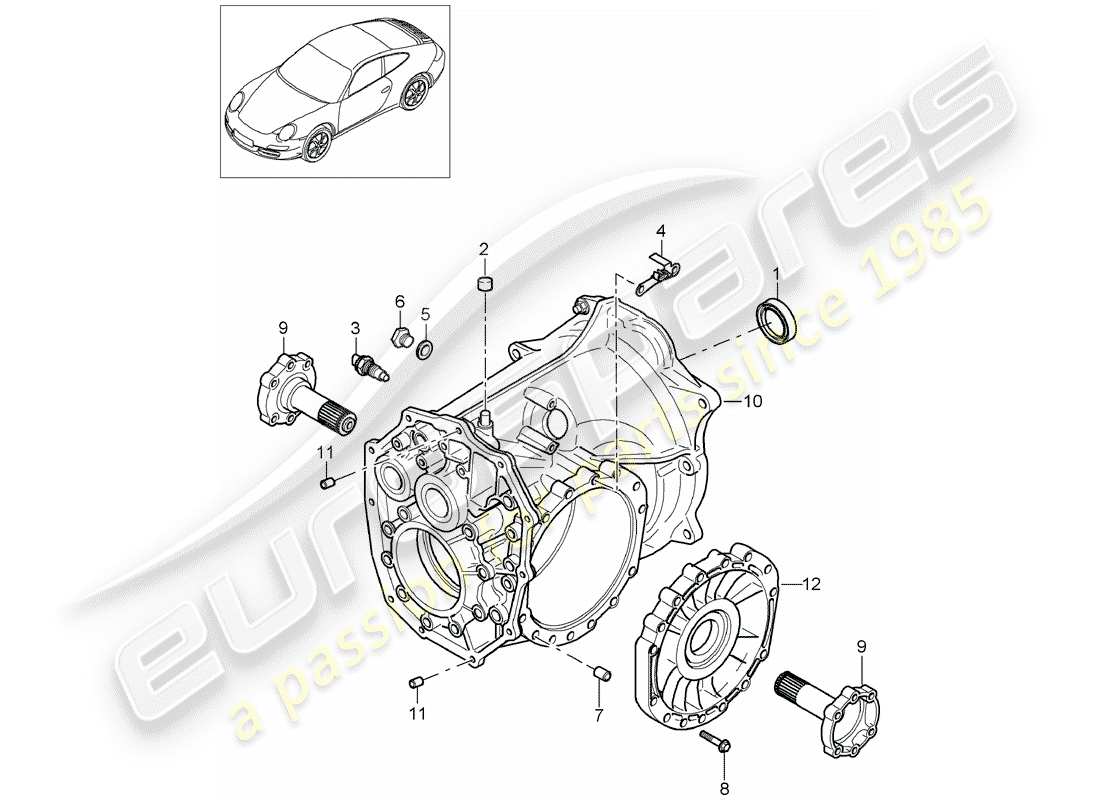 porsche 2012 (997-2) manual gearbox diagrama de piezas