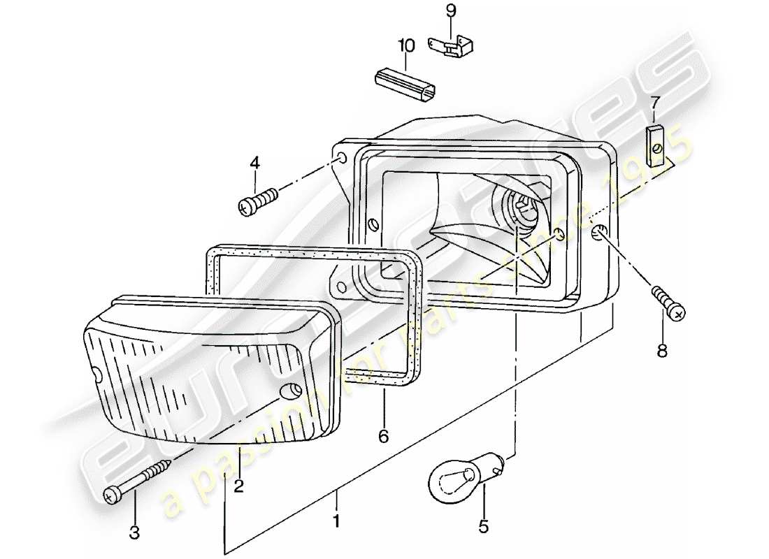 porsche 1982 (924) señal de giro diagrama de piezas