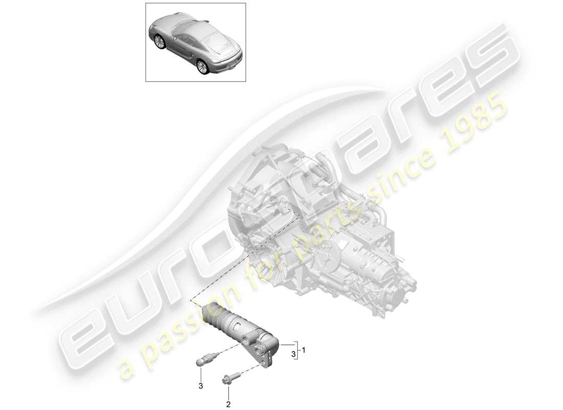 porsche 2016 (981 cayman) liberación del embrague diagrama de piezas