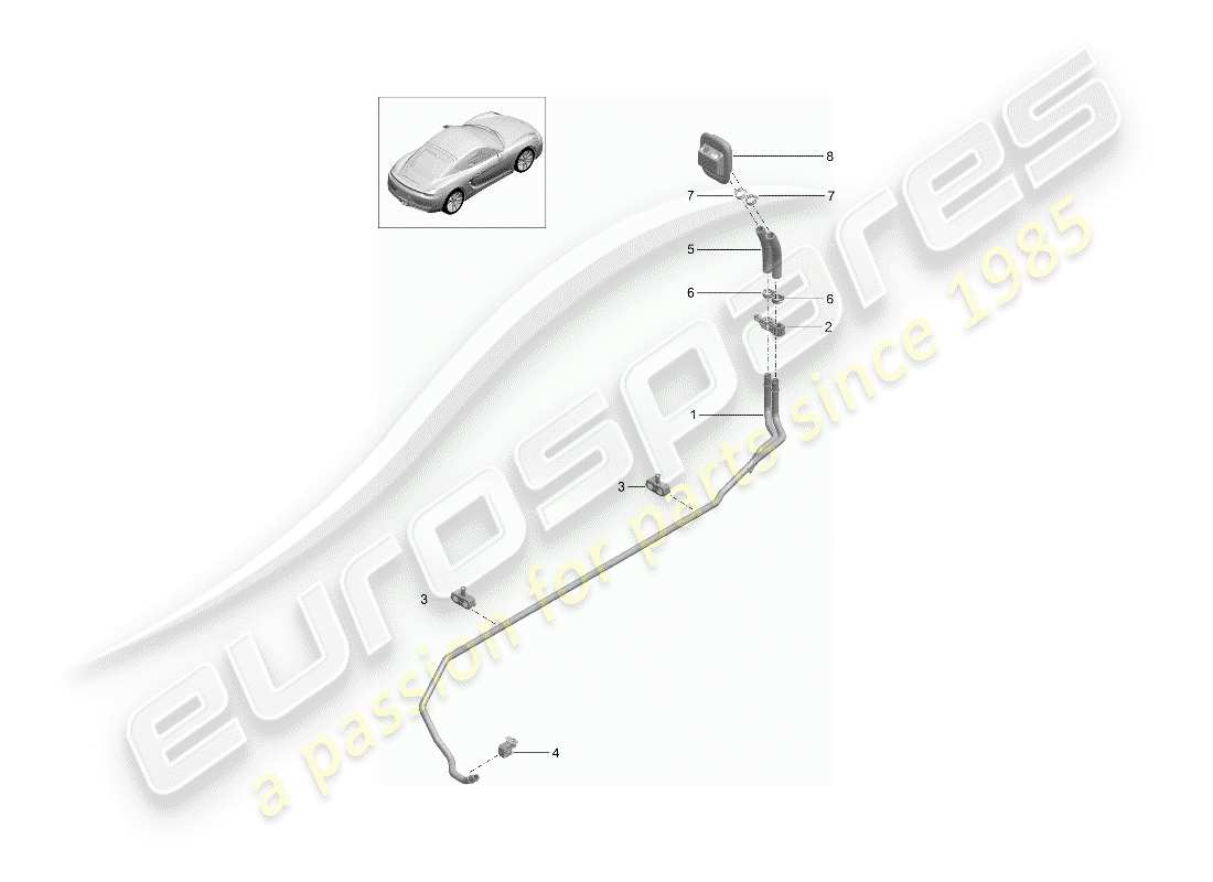 porsche 2016 (981 cayman) calentador diagrama de piezas