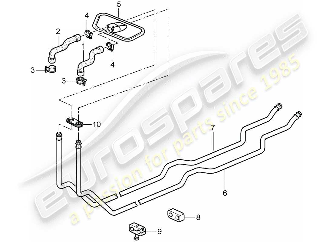 porsche 2007 (997-1 gt3) sistema de calefacción 1 diagrama de piezas
