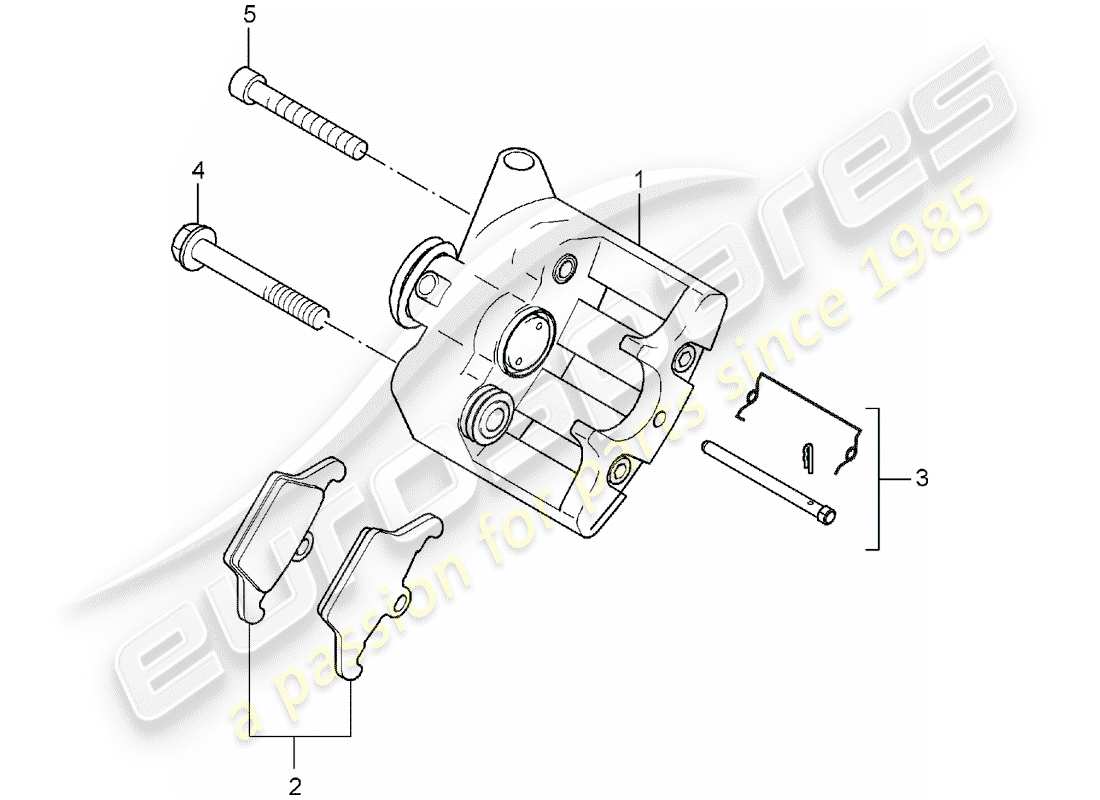 porsche 2004 (carrera gt) pinza fija - para - freno de mano esquema de piezas