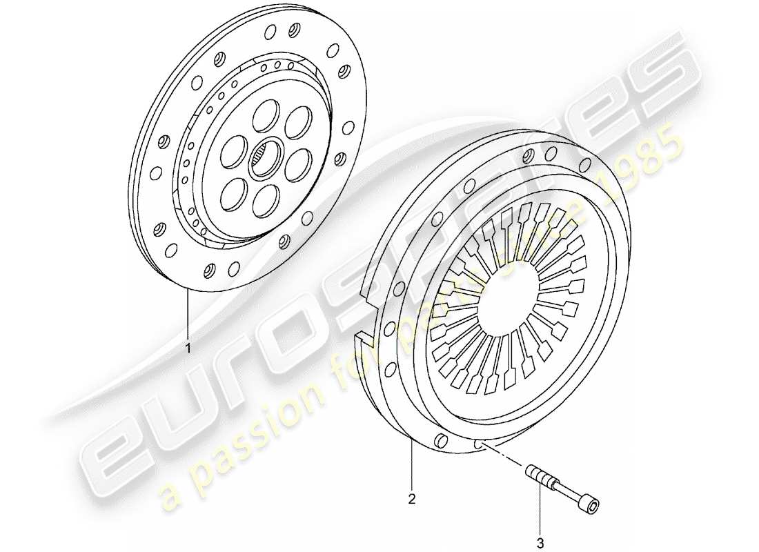 porsche 2004 (996 turbo / gt2) embrague diagrama de piezas